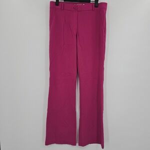 Betabrand Dress Pant Yoga Pants Magenta Pink Bootcut Size L Inseam 31